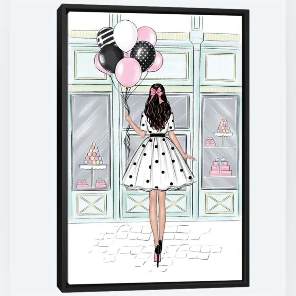 Balloon party 8 1/2"x11" Framed Wall Art